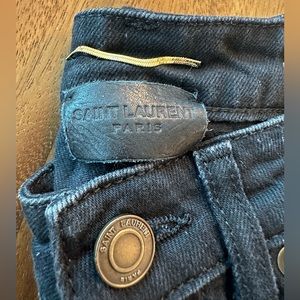 Saint Laurent Jeans Black Denim Size 25. Worn once. True color is black denim.